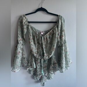 Victoria's Secret Floral off the shoulder romper